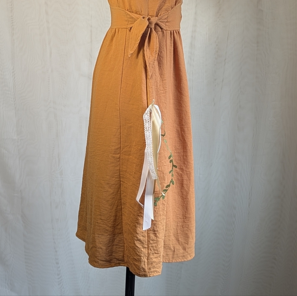 Roolee Button-Down Midi Dress in Brown - Picture 4 of 8